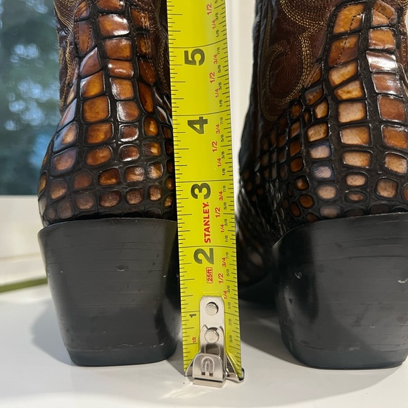 Old Gringo Aladin Brown and Tan Cowboy Boots 7 fits 6.5 - Picture 10 of 12